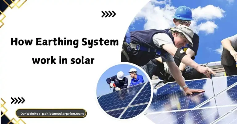 Diagram showing how an earthing system works in a solar energy setup