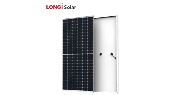 Longi Hi-Mo X6 585W, Bi-Facial Solar Panel, High Efficiency Solar Panel, Dual-Sided Sunlight Absorption, Monocrystalline PERC Technology, Renewable Energy Solution,