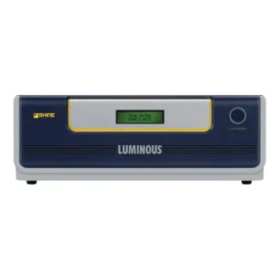 Luminous NXG 1800 inverter front view with LED indicato , Luminous NXG 1800 connected to solar panels and batteries , Home setup powered by Luminous NXG 1800 inverter , Luminous NXG 1800 inverter with tubular battery installation , Luminous inverter packaging and user manual overview.