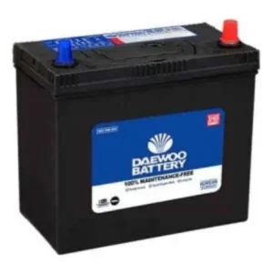 DIN-600 60Ah Battery Close-Up of Terminals , DIN-600 Car Battery with Warranty Sticker , DIN-600 Battery Being Installed by Mechanic , DIN-600 Battery for Small to Mid-Sized Cars.